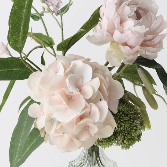 Hydrangea Peony Mix - Soft Pink in Vase