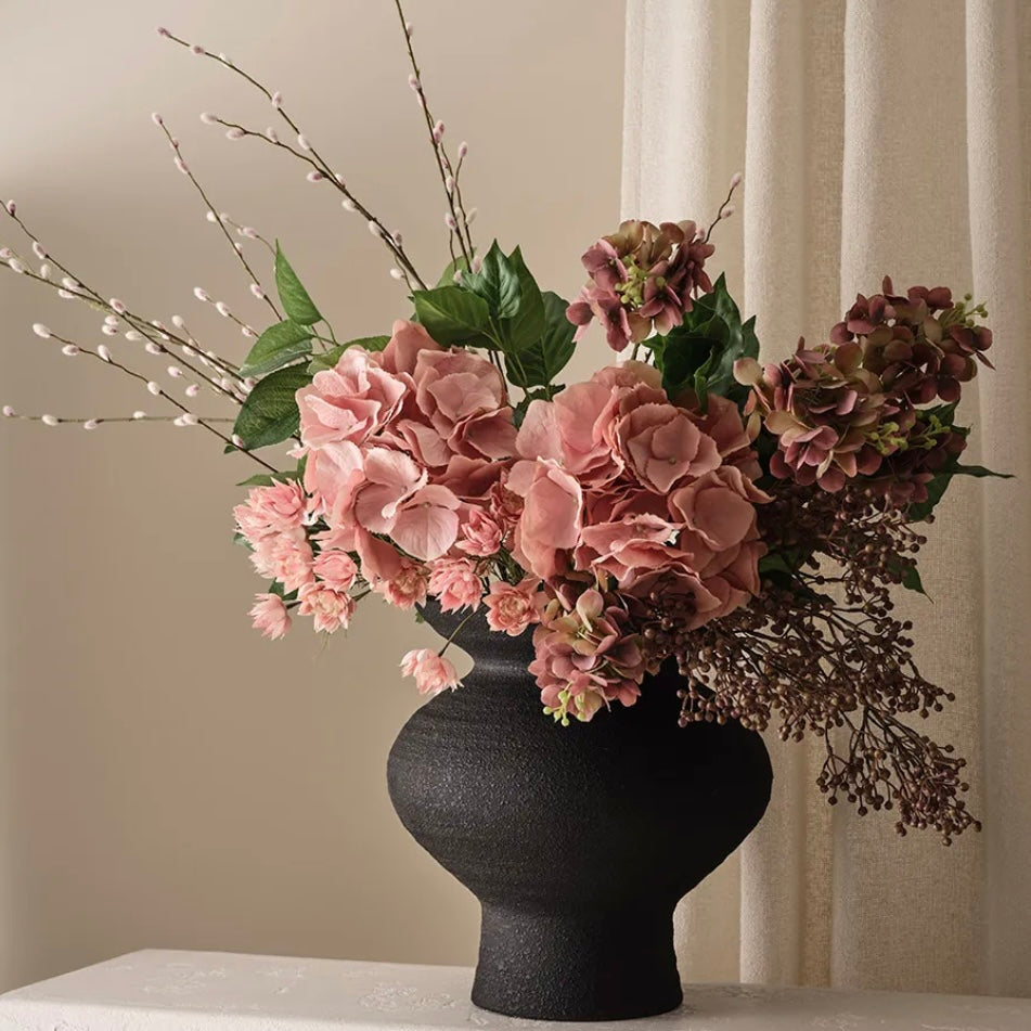 Hydrangea Spray - Eggplant