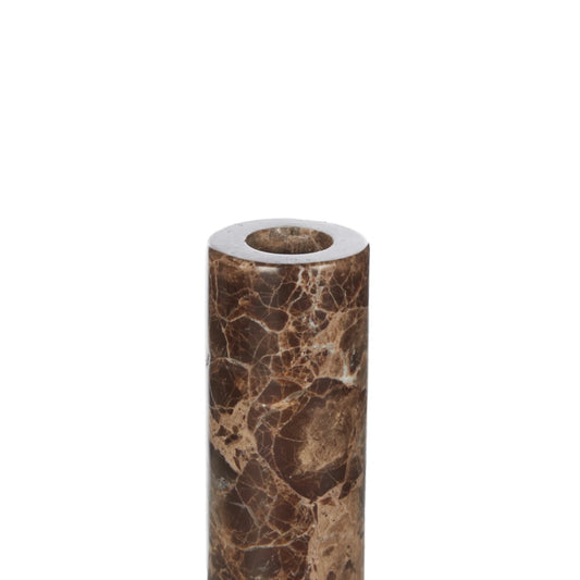 Brown Marble Candle Holder - Medium