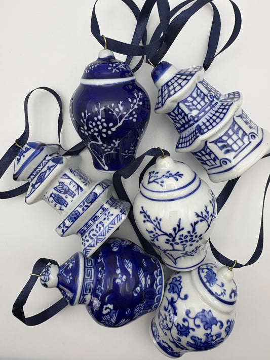 Blue & White Ginger Jar - Miniature