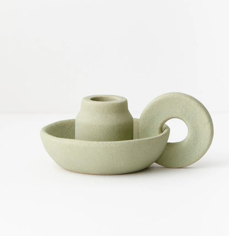 Matilda Green Tea Candle Holder