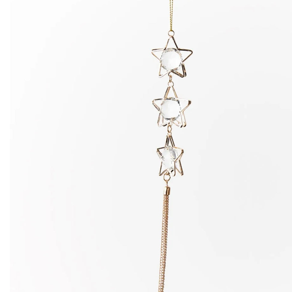 Ornament Crystal Star - Gold