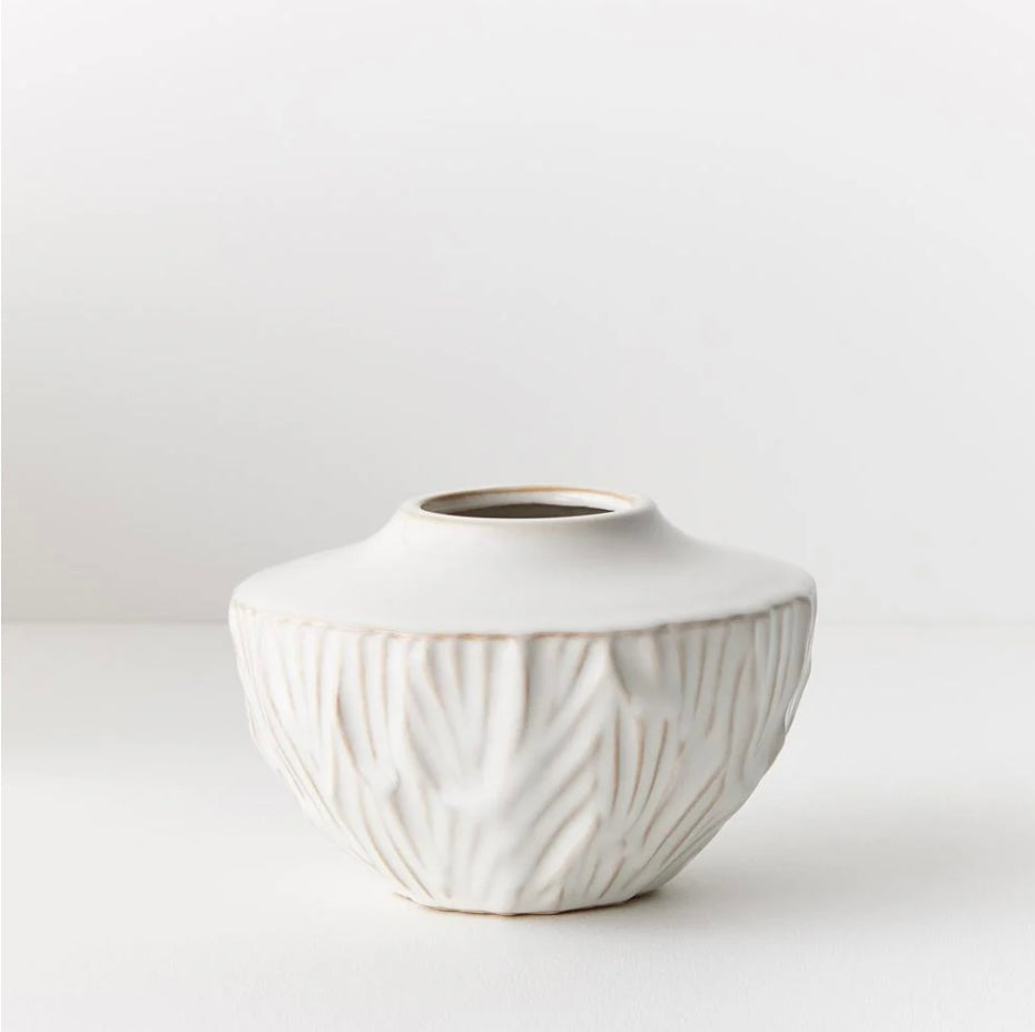 Bryna Vase - White Ceramic Small