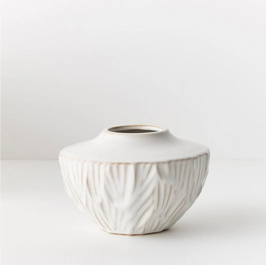 Bryna Vase - White Ceramic Small