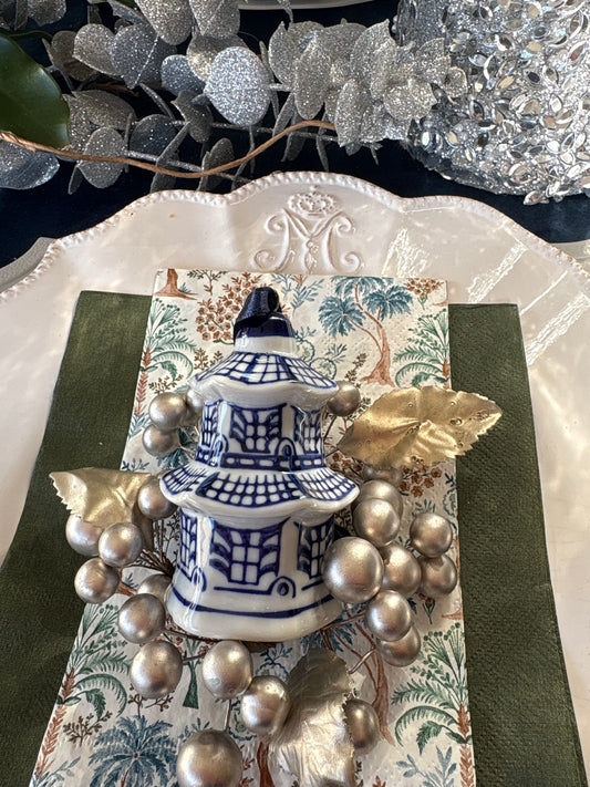 Blue & White Pagoda - Miniature