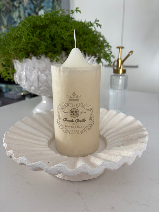 Candle Holder - White Cement Large