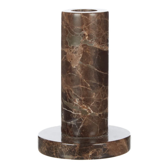 Brown Marble Candle Holder - Medium