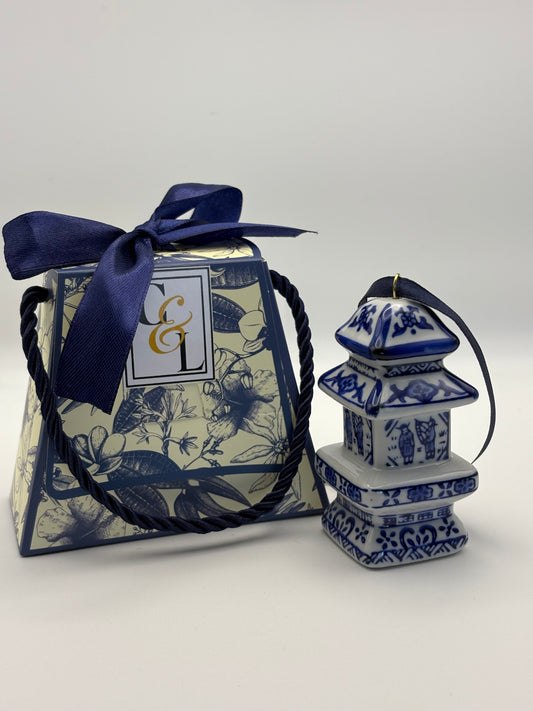 Blue & White Pagoda - Miniature