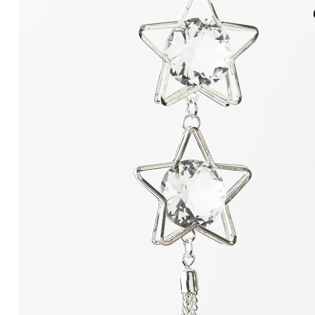 Ornament Crystal Star - Silver
