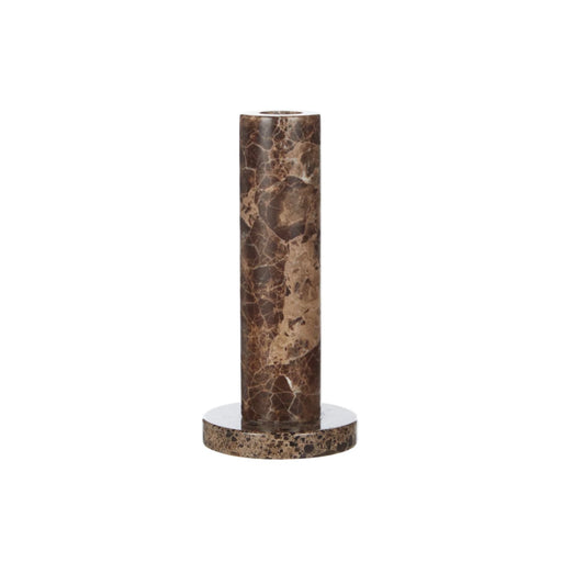 Brown Marble Candle Holder - Large