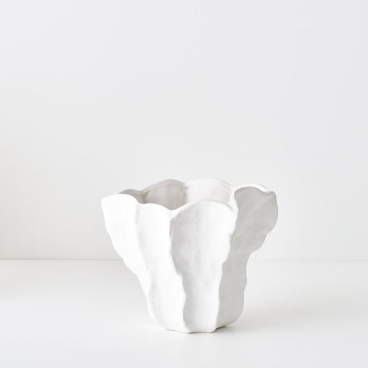 White Evoke Small Ceramic Vase