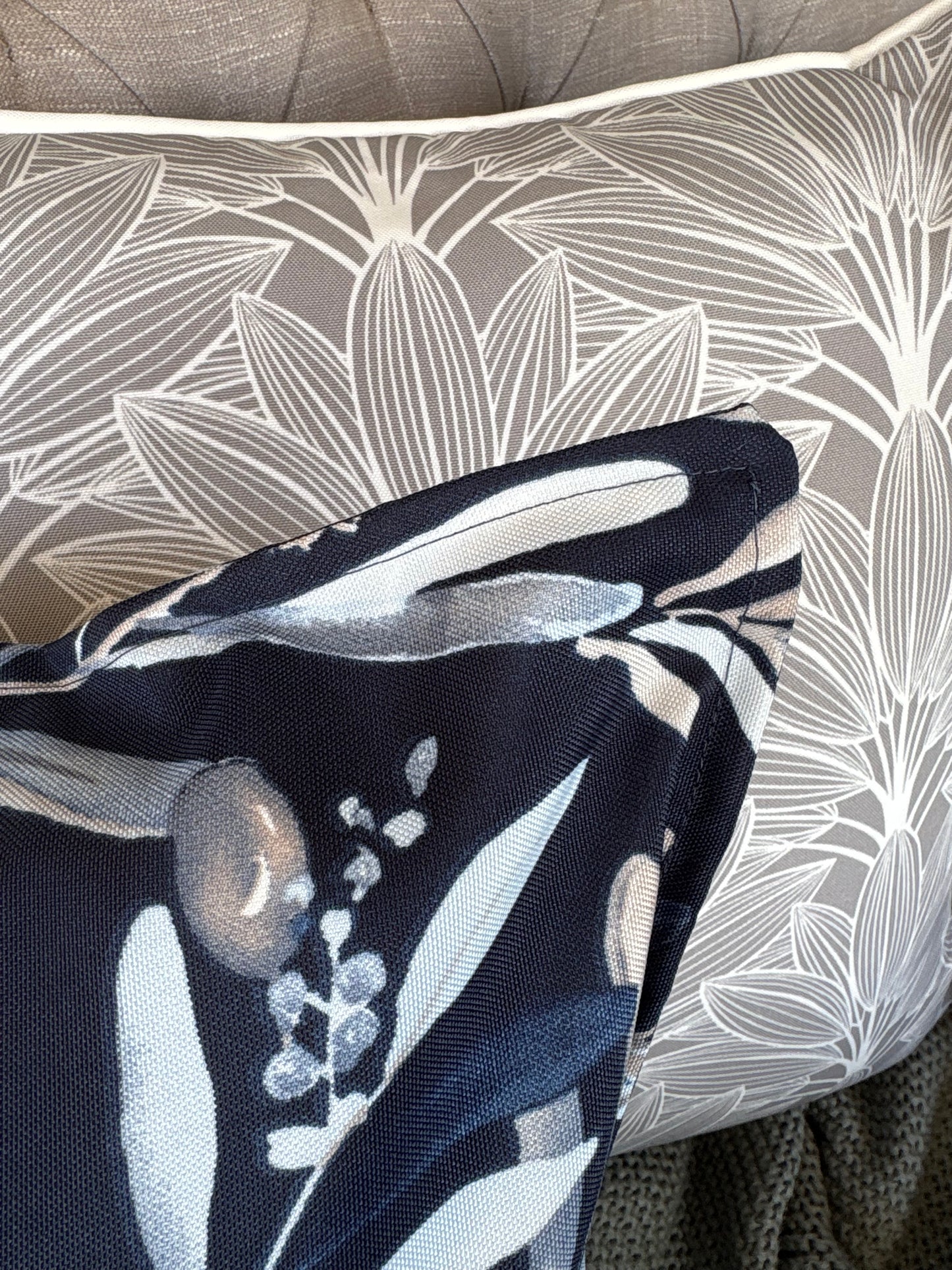 Outdoor Waterproof Blue Cushion - 45x45