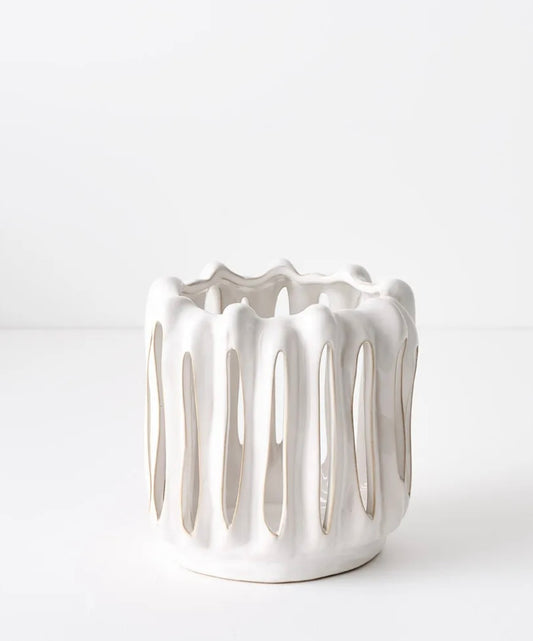 Lantern Claudia - White Ceramic Large