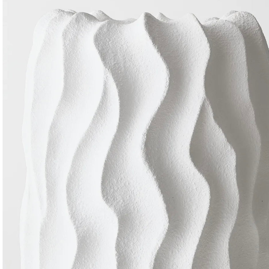 Wave Vase - Tall White