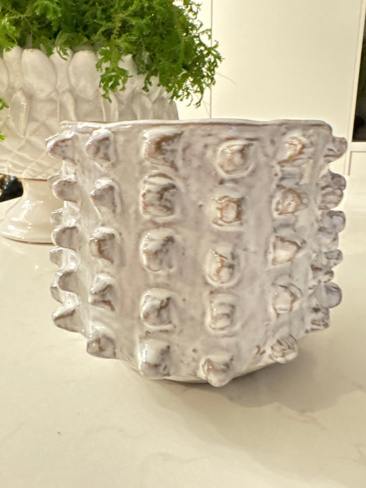 Alya White Ceramic Pot - Small