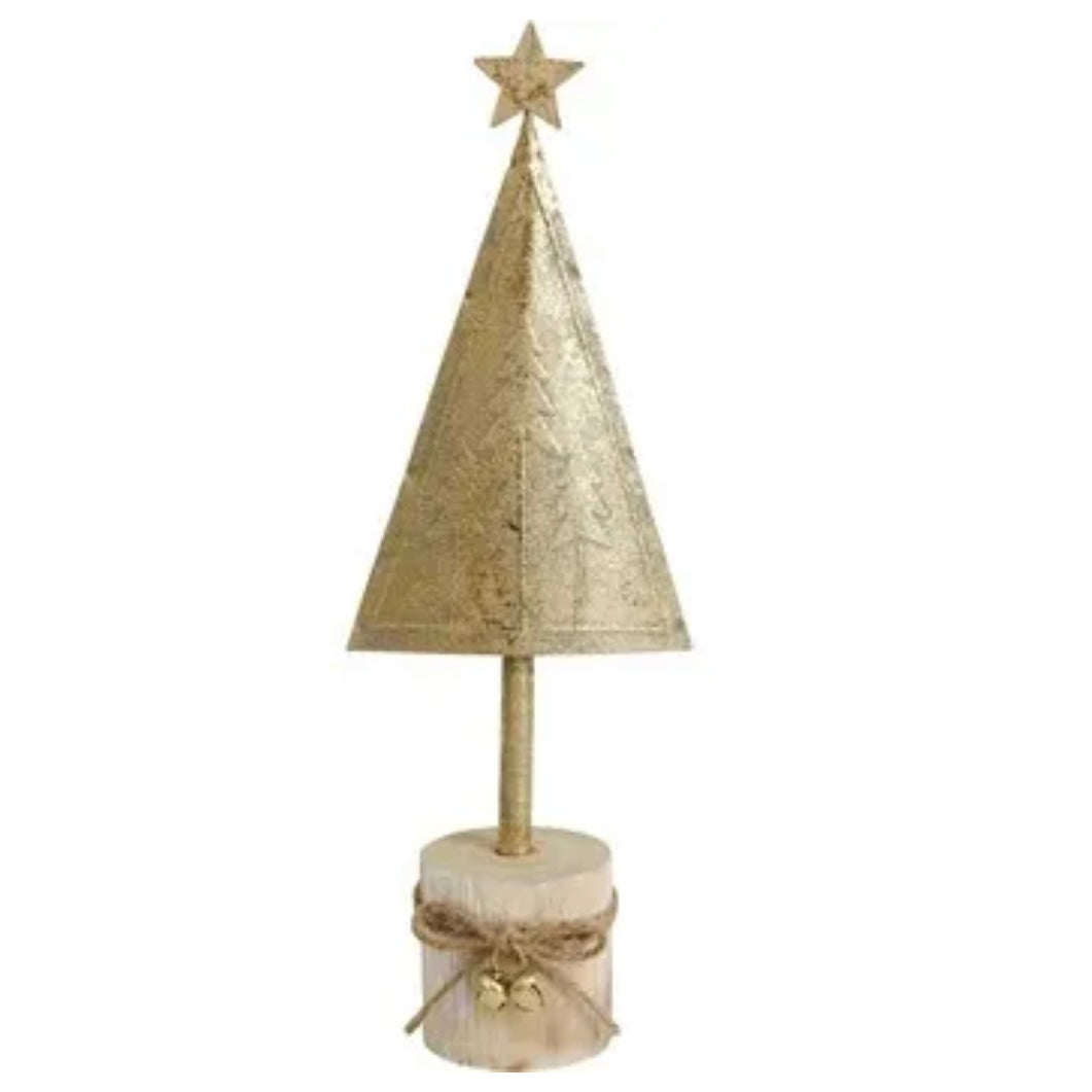 Gold Christmas Tree - Wood