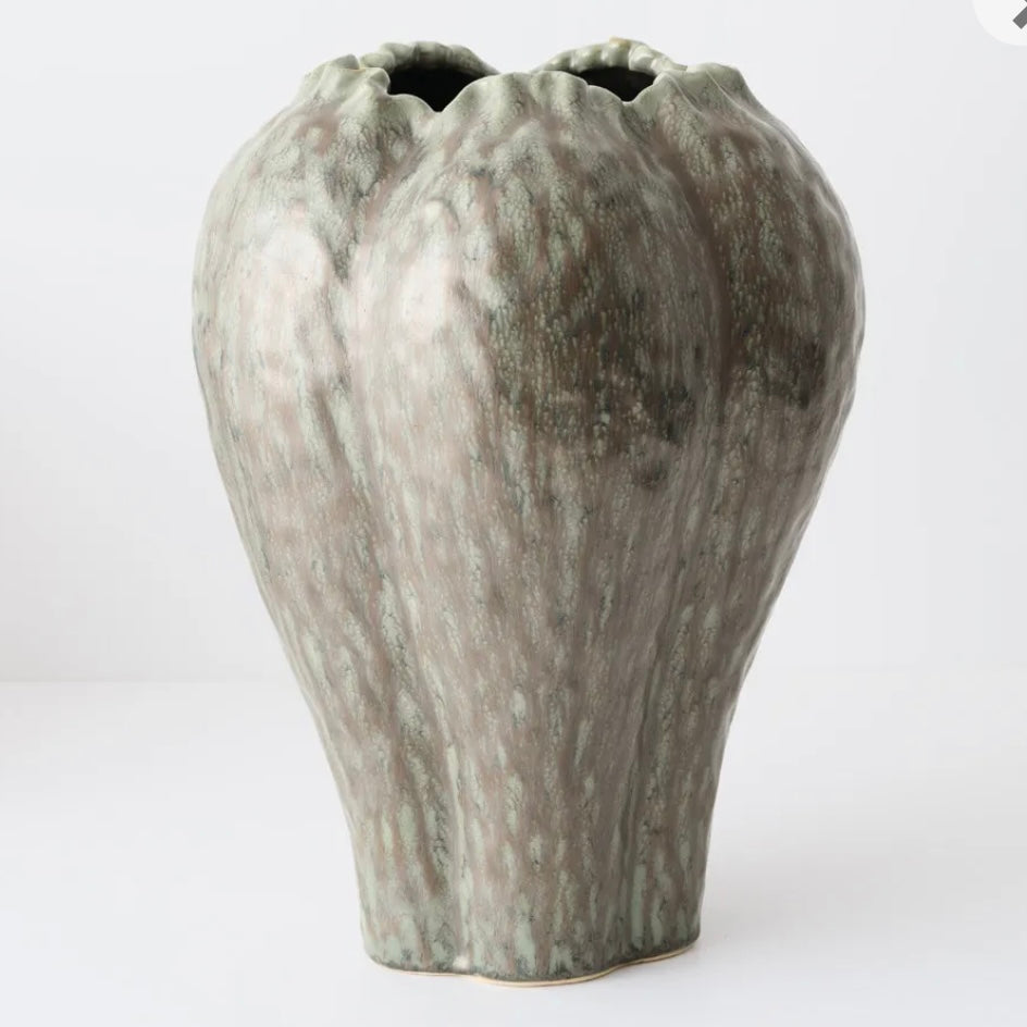 Klimt Tall Vase - Green and Copper