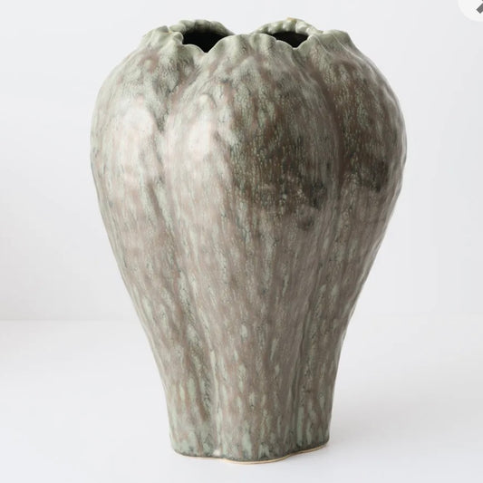 Klimt Tall Vase - Green and Copper