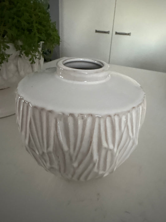 Bryna Vase - White Ceramic Large