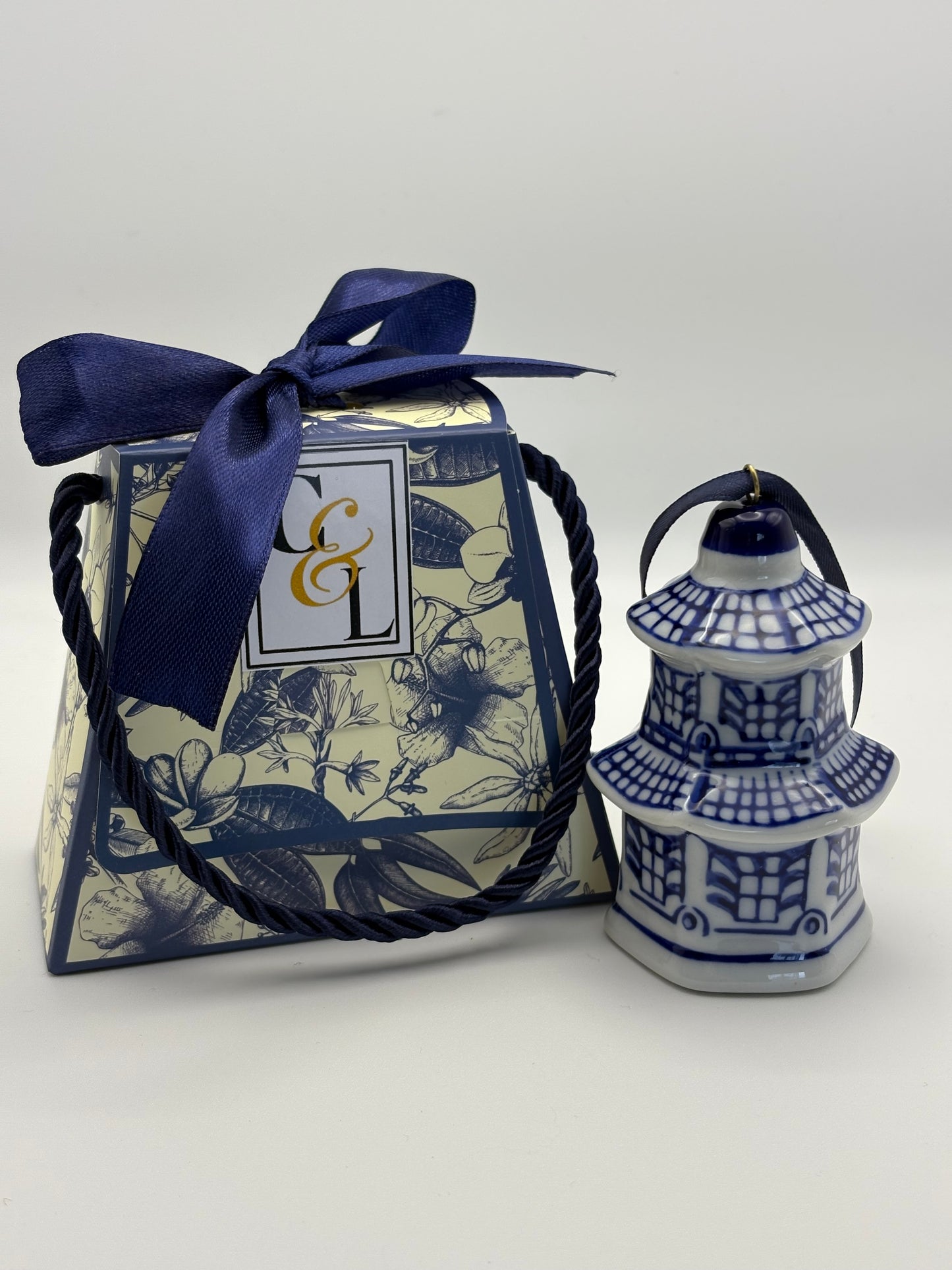 Blue & White Pagoda - Miniature