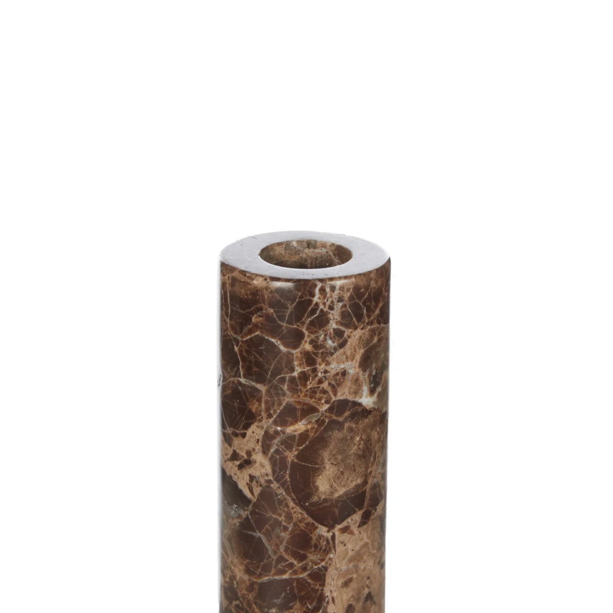Brown Marble Candle Holder - Medium