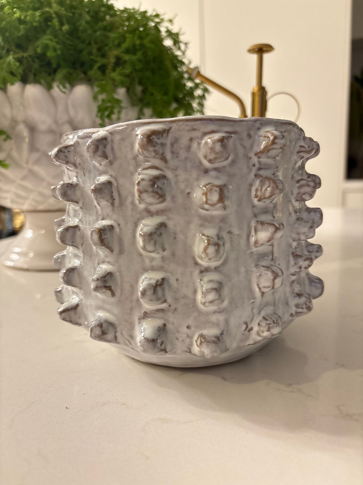 Alya White Ceramic Pot - Small