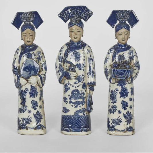 Hua Princesses Set of 3 - Blue & White