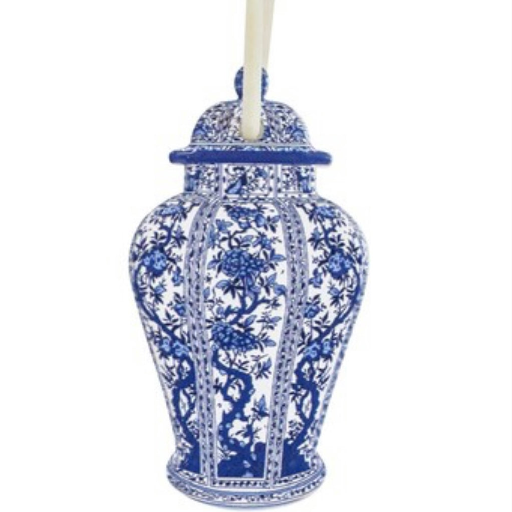 Blue & White Christmas Tag - Porcelain