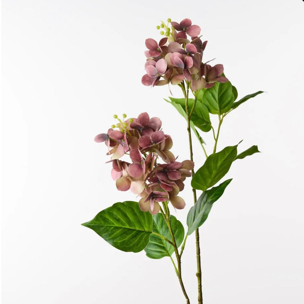 Hydrangea Spray - Eggplant