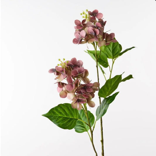 Hydrangea Spray - Eggplant